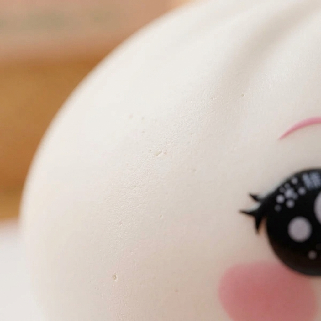 Squishy Dumpling Biały Przymrużone Oko makro tekstury pianki
